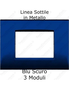 placca Blu in metallo compatibile bticino living light AIR