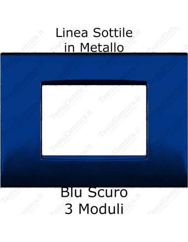 placca Blu in metallo compatibile bticino living light AIR