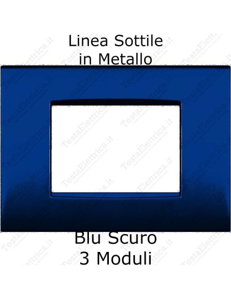 placca Blu in metallo compatibile bticino living light AIR