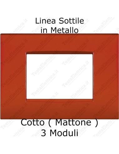 placca Rosso Mattone in metallo compatibile bticino living light AIR