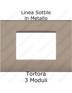 placca Tortora in metallo compatibile bticino living light AIR