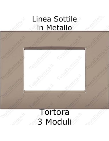 placca Tortora in metallo compatibile bticino living light AIR