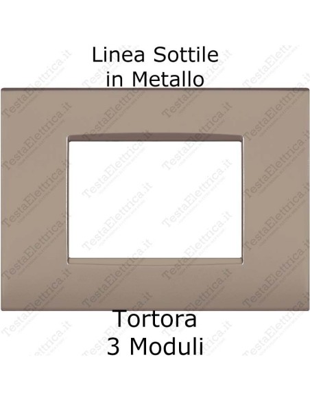 placca Tortora in metallo compatibile bticino living light AIR