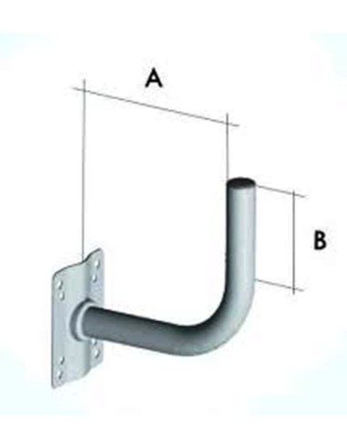 staffa  per parabola a L 24 cm srt 0001