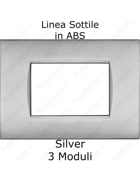 placca compatibile bticino living light AIR silver