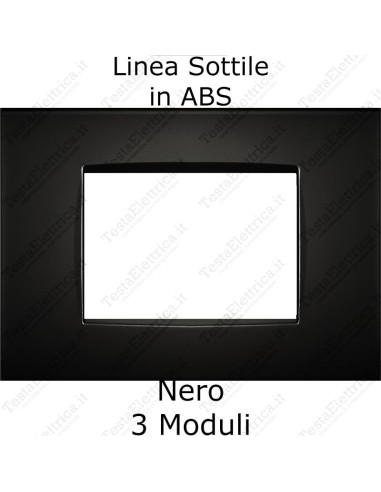 placca compatibile bticino living light AIR nera