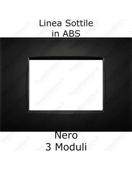 placca compatibile bticino living light AIR nera