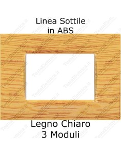 placca compatibile bticino living light AIR legno chiaro