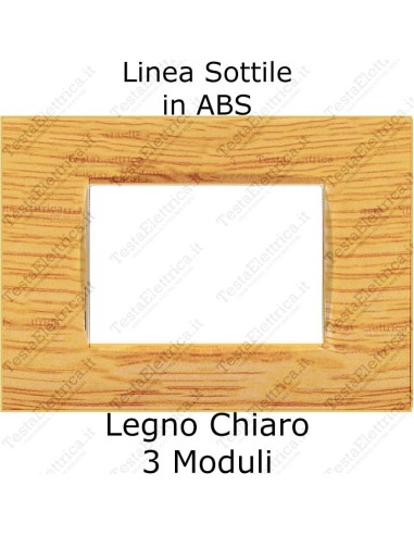 placca compatibile bticino living light AIR legno chiaro