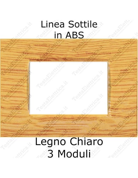 placca compatibile bticino living light AIR legno chiaro