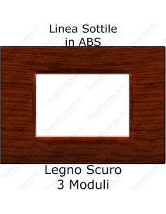 placca compatibile bticino living light AIR legno scuro