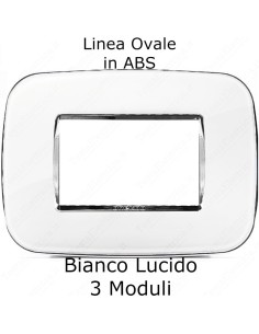 Placca Bianco Ghiaccio per serie Bticino Living Light