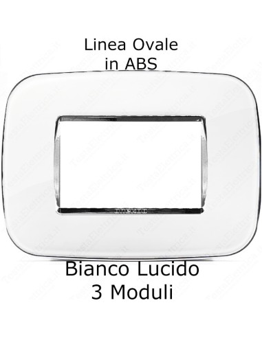 Placca Bianco Ghiaccio per serie Bticino Living Light