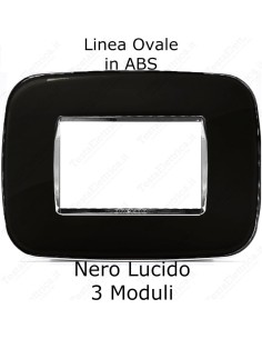 Placca Nera per serie Bticino Living Light
