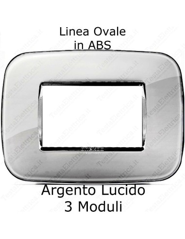 Placca Argento per serie Bticino Living Light