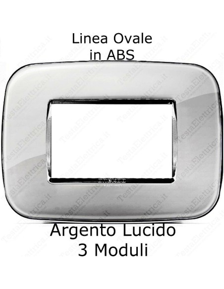 Placca Argento per serie Bticino Living Light
