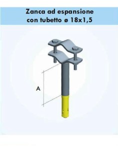 Zanca A 10 cm per fissaggio pali antenna a muro zel0003