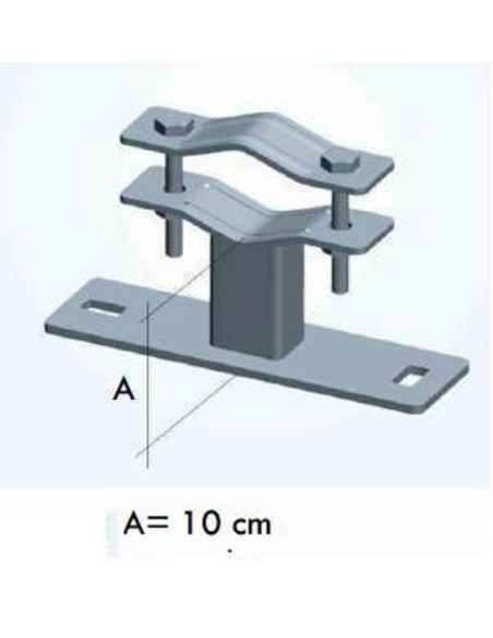 Zanca tipo "Emilia" 10 cm per fissaggio pali a muro ztl0006