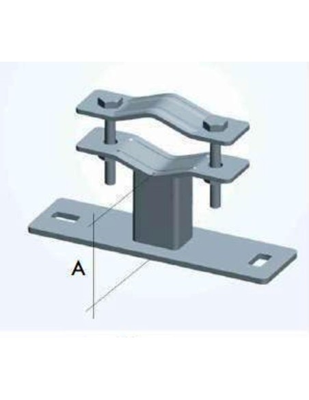Zanca tipo "Emilia" A 15 cm per fissaggio pali a muro ztl0007