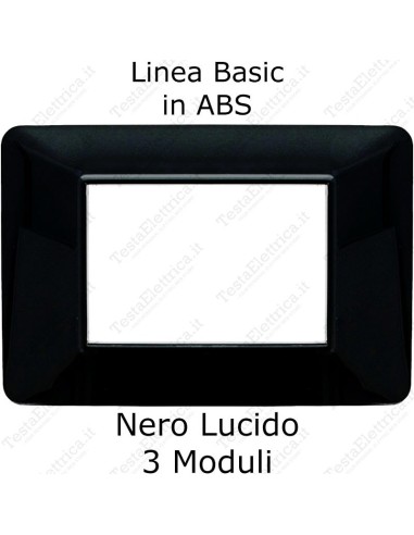 placca compatibile vimar plana nera 