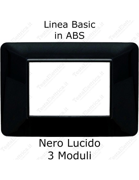 placca compatibile vimar plana nera 