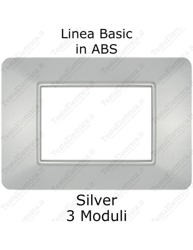 placca argento opaco compatibile vimar plana