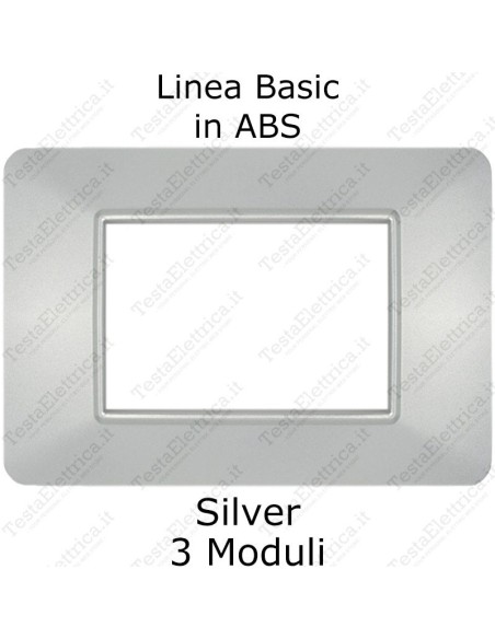 placca argento opaco compatibile vimar plana