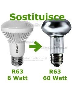 Lampada a led reflector R63 E27 6 W Digilamp 2