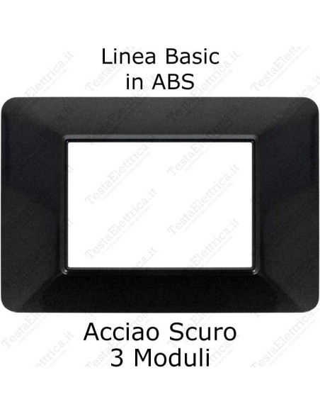 placca antracite compatibile vimar plana