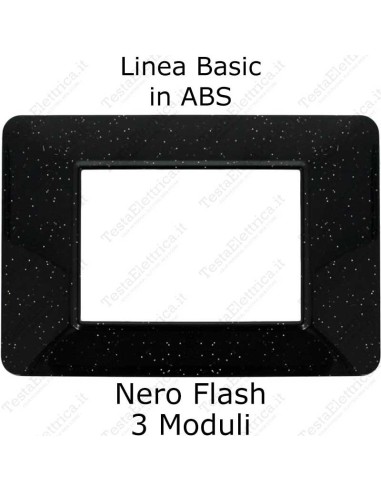 placca nero glitter compatibile vimar plana