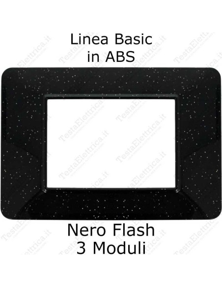 placca nero glitter compatibile vimar plana