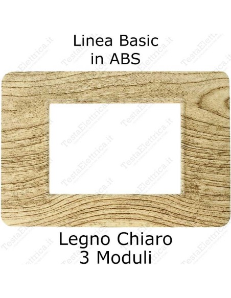 placca Legno Chiaro  compatibile vimar plana