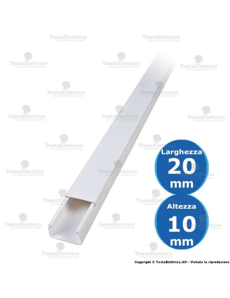 Canalina bianca 20x10 2 metri