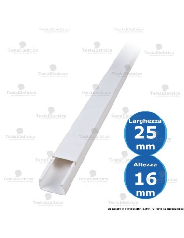 Canalina bianca 25x16 2 metri