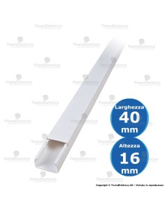 Canalina bianca 40x16 2 metri