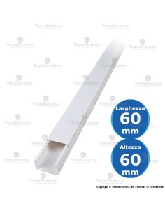 Canalina bianca 60x60 2 metri