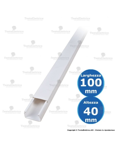 Canalina bianca 100x40 2 metri