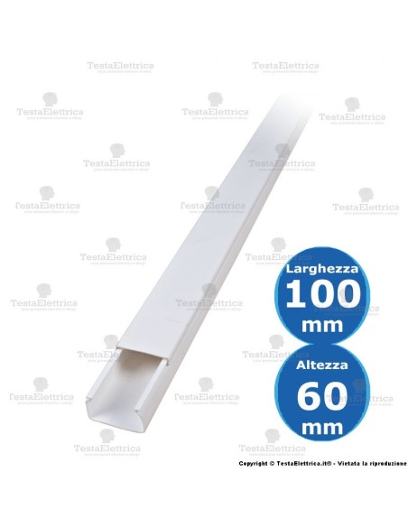 Canalina bianca 100x60 2 metri