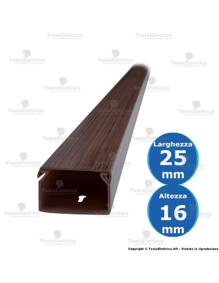 Canalina Legno Scuro 25x16 