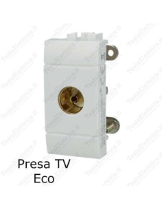 presa coassiale compatibile con serie Living Light Bianca