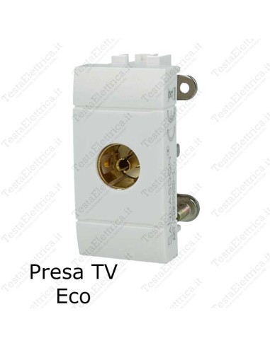 presa coassiale compatibile con serie Living Light Bianca