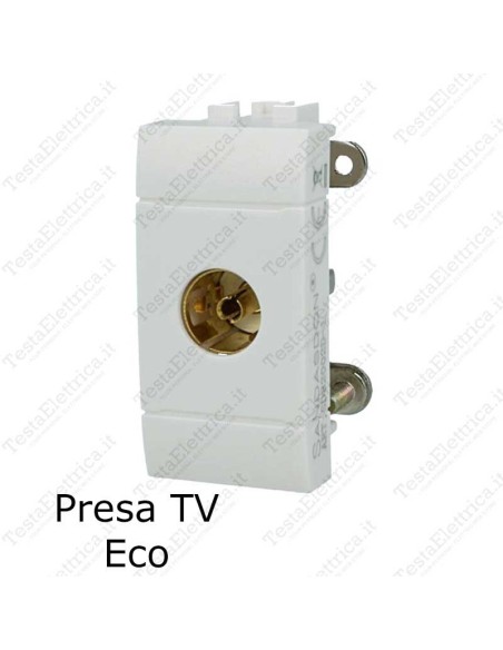 presa coassiale compatibile con serie Living Light Bianca