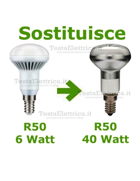 Lampada a led reflector R50 E14 6 W Wiva