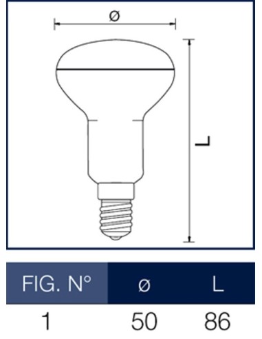 Lampada a led reflector R50 E14 6 W Wiva