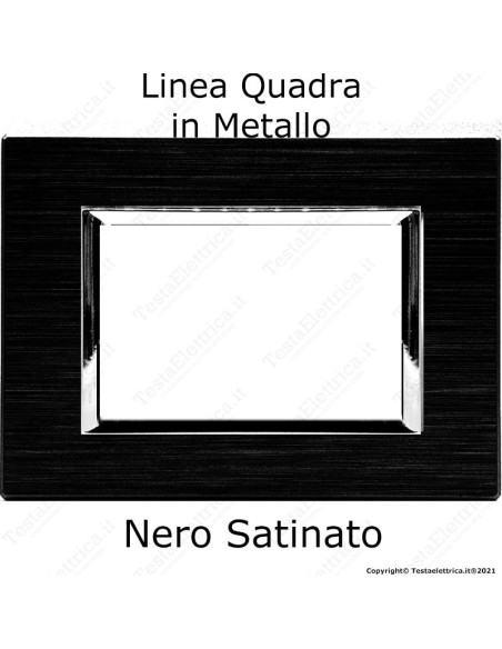 placca in metallo vimar plana nera