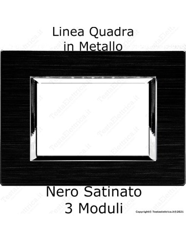 placca compatibile in metallo vimar plana nera