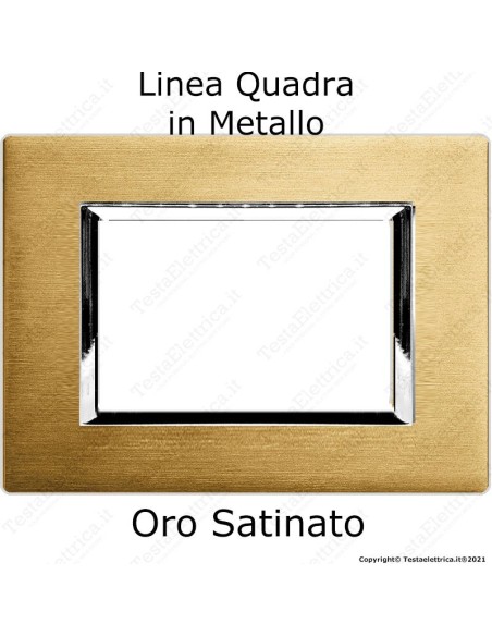 placca compatibile vimar plana oro satinato