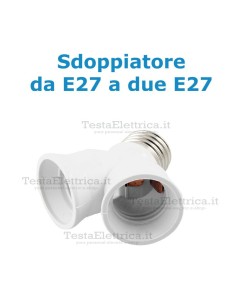 Adattatore doppio E27 