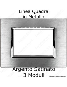 placchetta compatibile bticino matix in metallo