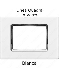 placca vetro compatibile vimar plana colore bianco